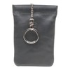 Esquire Logo Leather Key Case 8 cm, black, Formal