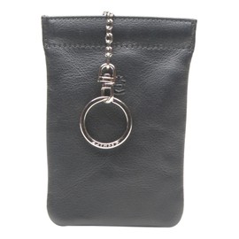 Esquire Logo Leather Key Case 8 cm, black, Formal