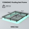 YORMDMO Floating Bed Frame King Size, Heavy Duty Bedframe with
