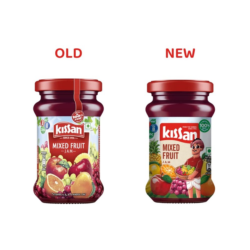 Kissan Mixed Fruit Jam , With Real Fruit Ingredients, 200