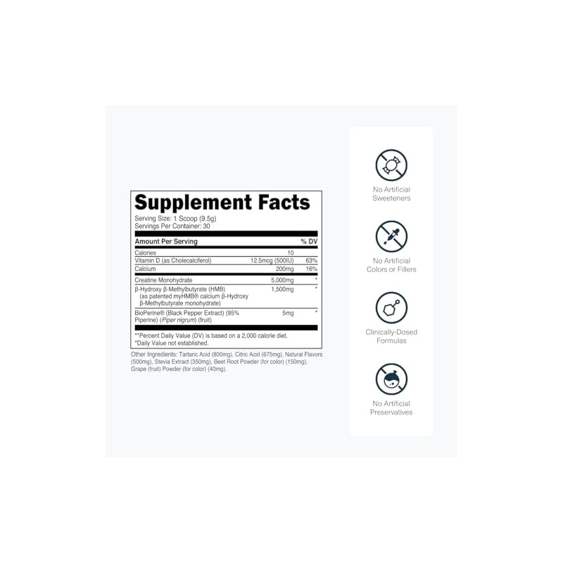 Transparent Labs Creatine HMB - Creatine Monohydrate Powder with HMB
