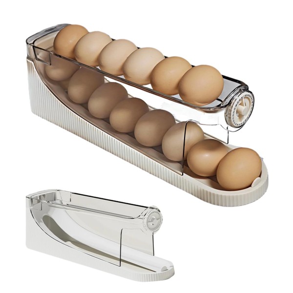 2-Tier Egg Storage for Fridge & Countertop, Space-Saving Egg Holder