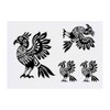 4 x 'Aztec Bird ' Temporary Tattoos - Water Resistant,