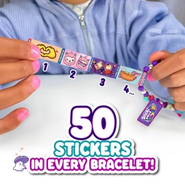 STICKI Rolls Sticki Bands - Wearable & Shareable Sticker Bracelet | Includes 70 Mini Stickers | 2 Mystery Reveal Sticki Rolls | Over 1000 Sticker Designs to Discover and Collect! (Series 1 Turquoise)
