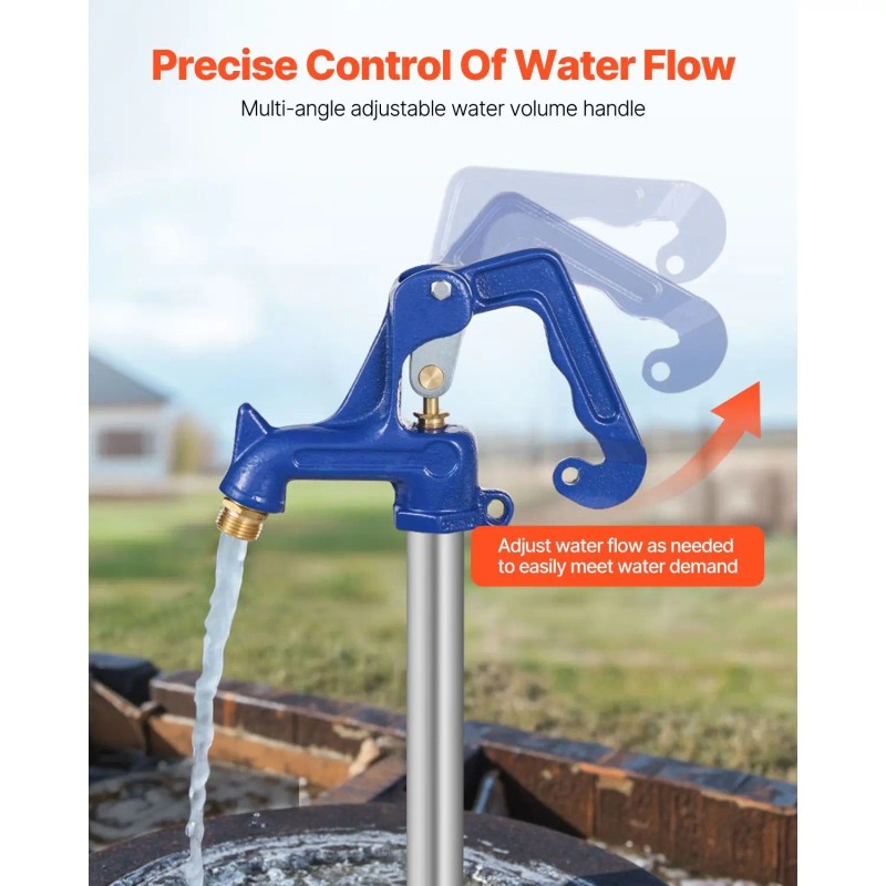 Frost-Free Outdoor Faucet 3/4\" Hose Connection Complete Hydrant Assembly 1\"
