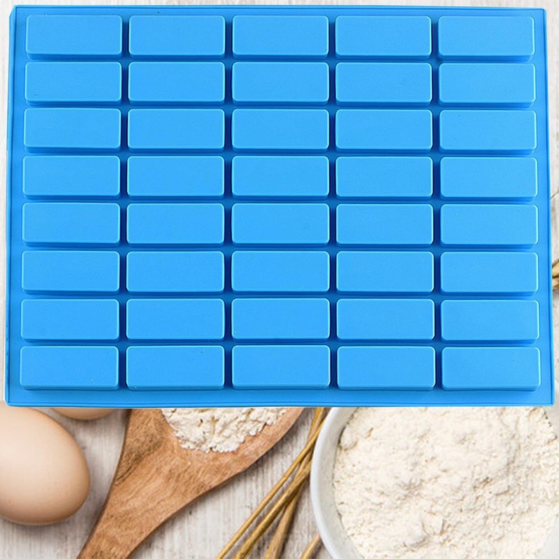 EPYHREHM 40 Cavity Narrow Rectangle Silicone Chocolate Molds Chocolate Bar
