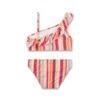 Sanetta Girls Bikini Colourful with Stripes Asymmetric | Comfortable and