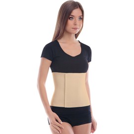 TOROS-Group Elastic 24 cm Abdominal Binder/Postpartum & Post Operative Belly Wrap - Large Beige