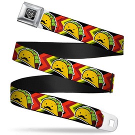 Buckle-Down Seatbelt Belt - Taco Man - 1.5" Wide - 24-38 Inches in Length