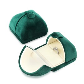 iSuperb Jewellery Gift Box Velvet Jewellery Box Dark Green Jewellery Box Women's Jewellery Case Velvet Jewellery Box for Ring/Bracelet/Pendant, Velvet