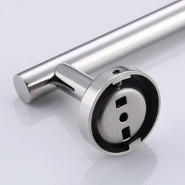 SEIDO Heavy Duty Commercial Grade-304 Stainless Steel 450mm/17.7-inch Total Length Bathroom Towel Bar, Hanging Space 400mm/15.7-inch Space-Saving Single Towel Rod, Polished Chrome Finish