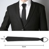 Segarty Men's Necktie, One-Touch Necktie, Black 50*7cm