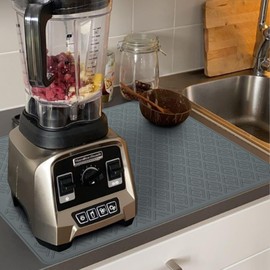 Silicone Stove Top Cover for Electric 28 x20inch Extra Large Silicone Dish Drying Glass Ceramic Stovetop Mat Protector (Silicone Top Covers Grey)