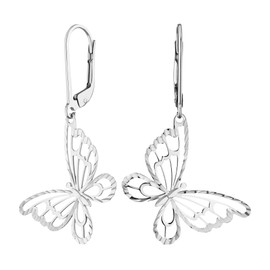 JC Jeweller Carat Women's Earrings 925 Silver Rhodium-Plated with Gift Box, Silver