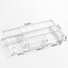 HBlife Acrylic Desk Drawer Organizer Tray with 6 Compartments, Small