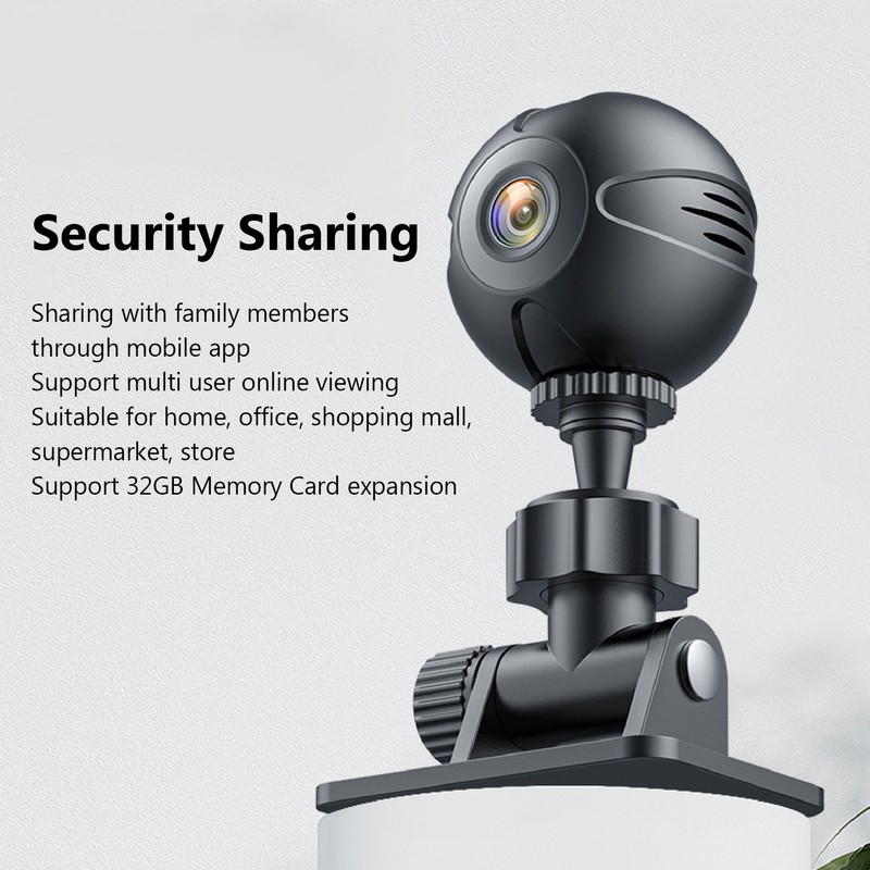Small WiFi Camera 1080P HD Night Vision Motion Detection 360