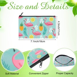 20 Cosmetiqueras Bolsas de Cosméticos de Mujer Bolsas de Maquillaje Espaciosas con Cremallera Bolsa de Tocador Regalos de Organizador de Accesorios de Embalaje de Viaje, 7 x 4.3 Pulgadas (Verano)