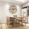 Nordic Modern Fashionable Round Wall Clock Living Room Mute Clock