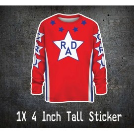 L1G RAD Racing Shirt Star Cru Jones sticker decal 1980s BMX racing GT DYNO REDLINE