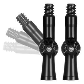 Ginobili Pack of 2 Rotating Angle Adapter Extension Rod Attachments for Thread Extension Rod Paint Rod Adapter for Attaching to Duster
