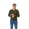 WOSICA Men's 100% Extrafine Merino Wool Knited Long Sleeve Pullover