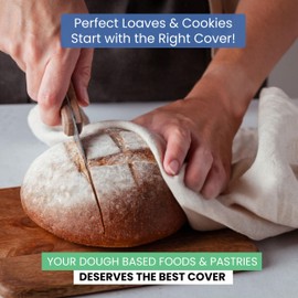 Flour Sack Towels | Tea Towel for Crafts (Bread Cover - Natural, 28"x28"-Pack of 3)