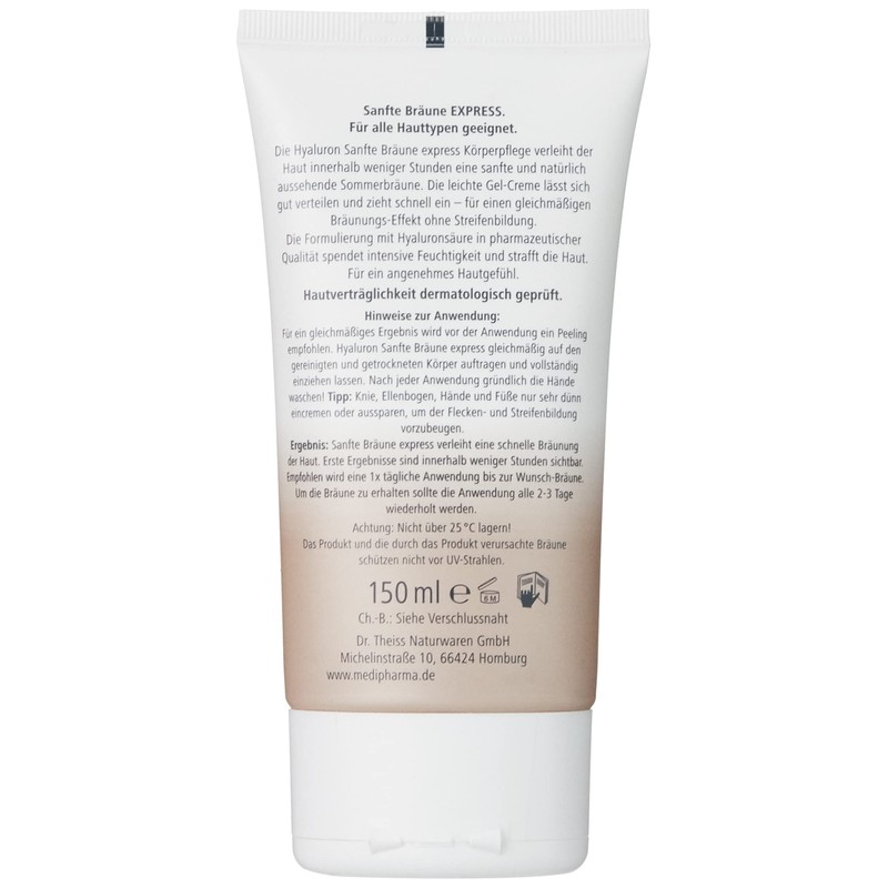 Medipharma Cosmetics Gentle Tan Express Body Cream 150 ml