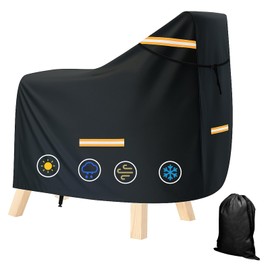 Waterproof Protective Cover for Wooden Horses, 420D Oxford Fabric, UV-Resistant, Universal Garden Tarpaulin for Horses with 5 Reflective Strips, Drawstring, Buckle (Black, 160 x 110 x 70 cm)