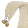 YoungSee Blonde U Tip Hair Extensions Platinum Blonde Utips Hair