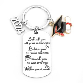 SHTALHST 2024 Graduation Keychain Meaningful and Sturdy Graduation Gift for Her or Him Perfect for Students