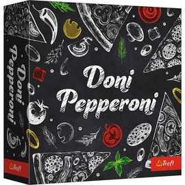 Trefl - Doni Pepperoni - Dynamic Board Game, Pizza Cards, Perception Game, Quick Game, Simple Rules, for Adults and Children from 7 Years