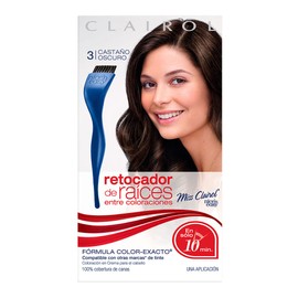 Miss Clairol Tinte Retoque de Raíz Permanente 3 Castaño Oscuro, 70 ml - Paquete de 1
