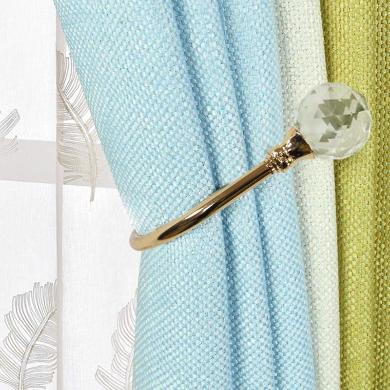 PHOEWON 2 Pack Curtain Holdbacks Acrylic Crystal Ball Curtain Tie