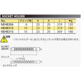 Nepros 3/8"sq. Socket Wrench Holder