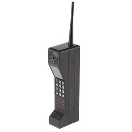 Zerodis Brick Cell Phone Ornament, Iron Retro Cellular Phone Model Ornament for Home Living Room Decor Desktop Decoration Simulation Photographic Prop(Black)