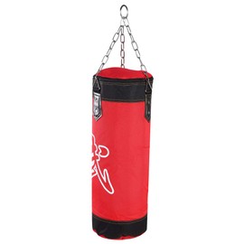 Filled Punch Bag, Boxing Training Bag Empty Hanging Punch Bag Fight Karate Heavy Sand Bag Fitness Target Bag Sport Hook Kick Sandbags with Chains Hook Carabiner for Gym Taekwondo Home (60 cm, Red)