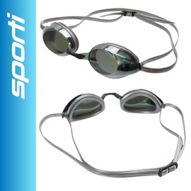 Sporti - anteojos de espejo antivaho S2 con espejo plateado y marco plateado