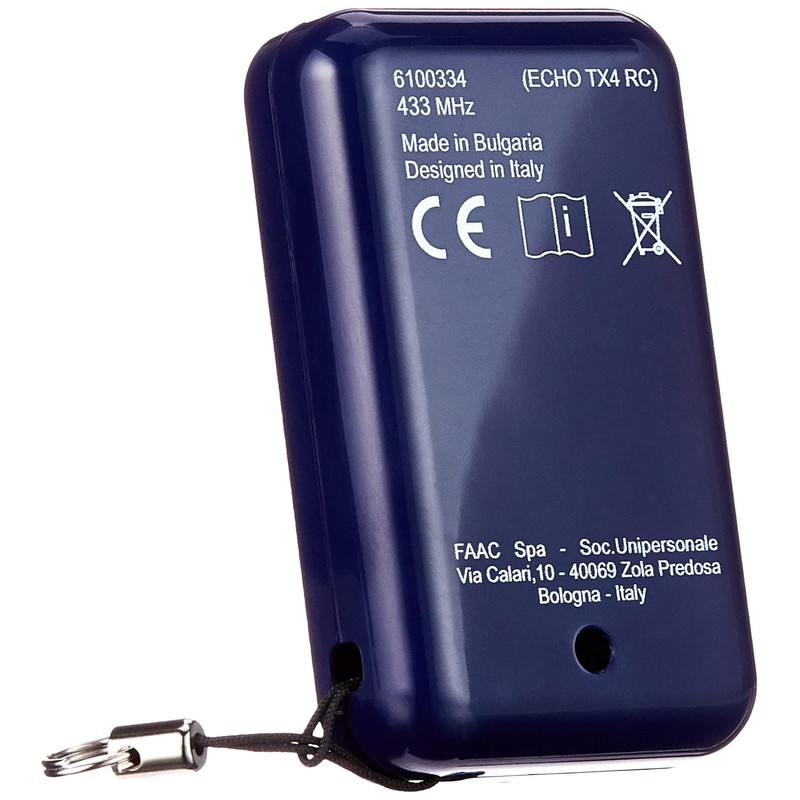 6100334 Echo TX4 2-Channel Transmitter with Frequency 433MHz GENIUS