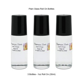 Pink Girl Fragrance Oil - 3 Bottles 1 Fl Oz Glass Roll On (30ml)