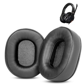 XRHTONG Roccat Khan Aimo Prime Ear Pads Replacement Compatible with Roccat Khan Aimo Headphones Ear Pads Cushion (Protein Leather/Memory Foam)