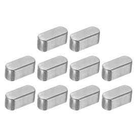 uxcell 10Pcs Round Ended Feather Key, 5 x 5 x 12mm Carbon Steel Parallel Drive Shaft Key Stock, Machine Keyway for Shaft Type Fastening Connection