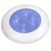 Hella Marine Blue LED Round Courtesy Lamp - White Bezel