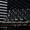 Hkfos XVX Black Shine Through Keycaps, Forged Carbon-Look Cherry Profile