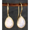 MadamLili - Ohrringe Mondstein Tröpfchen - Silber Vergoldet 925 Sterling
