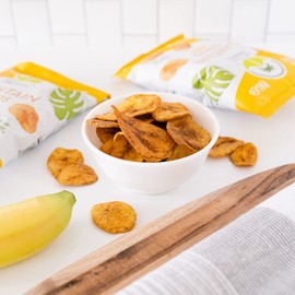 ARTISAN TROPIC Plantain Strips Naturally Sweet - 8 Pack, 2oz - Vegan, Paleo, Gluten Free Chips - Individual Bags Healthy Snacks for School, Gym, Kids – Whole 30 Approved Foods Baked Banana Chips