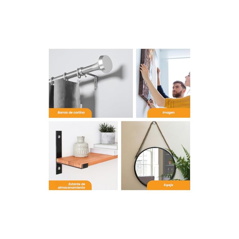 KURUI Kit de anclajes y tornillos para paneles de yeso