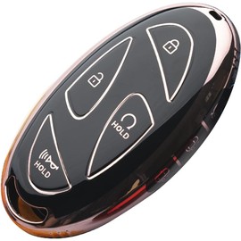 WTSHOPME Key Fob Cover Compatible with 2023 2024 2025 Hyundai Sonata Elantra Hybrid Ioniq 6 Grandeur GN7 KONA Santa FE