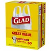 Glad Tall Kitchen Handle-Tie Trash Bags - 13 Gallon White,