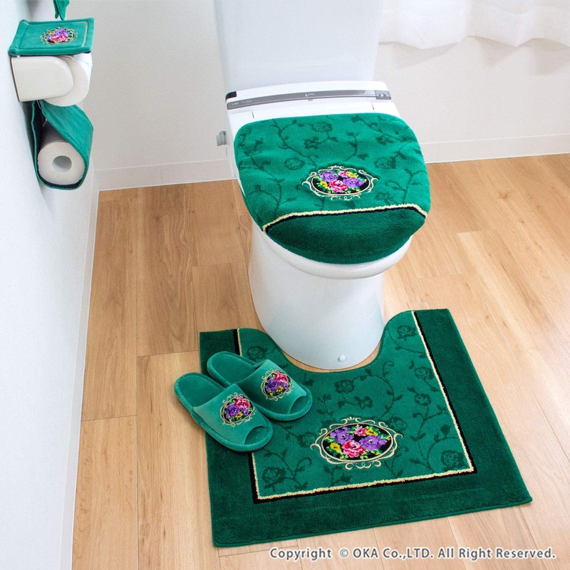OKA Toilet Seat Cover, Green, For Washing and Heating Use,