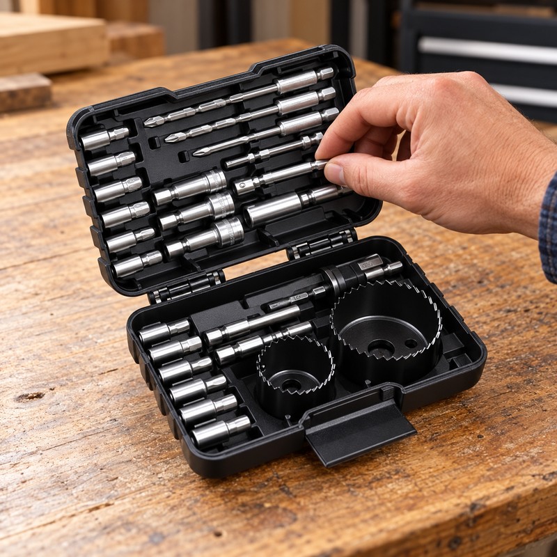 WA1626 Screwdriver Accessory Set - Storage Case for Home Repairs